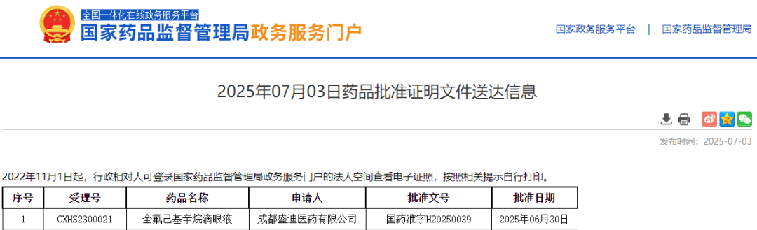 恒瑞医药海外引进的全氟己基辛烷滴眼液(恒沁®)获批,干眼治疗迎来新选择!医药新闻-ByDrug-一站式医药资源共享中心-医药魔方
