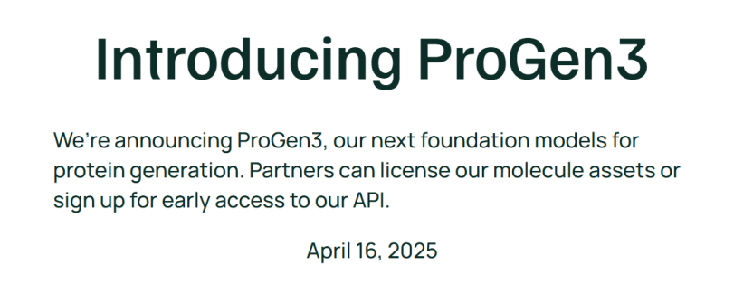 Progenerating 探针AI医疗专题:Profluent,用生成式AI重新“编写”生命代码,破解千亿美元药物发现困局医药新闻-ByDrug-一站式医药资源共享中心 ...