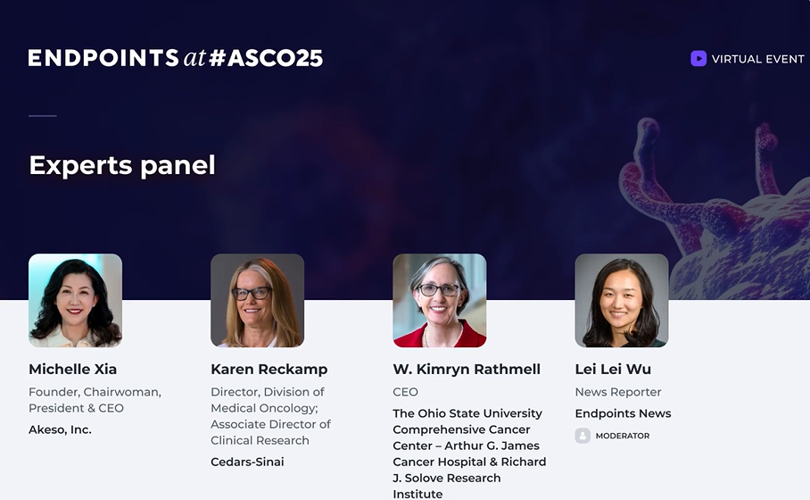 Endpoints ASCO:夏瑜博士与国际肿瘤专家研讨依沃西的科学突破和全球潜力医药新闻-ByDrug-一站式医药资源共享中心-医药魔方